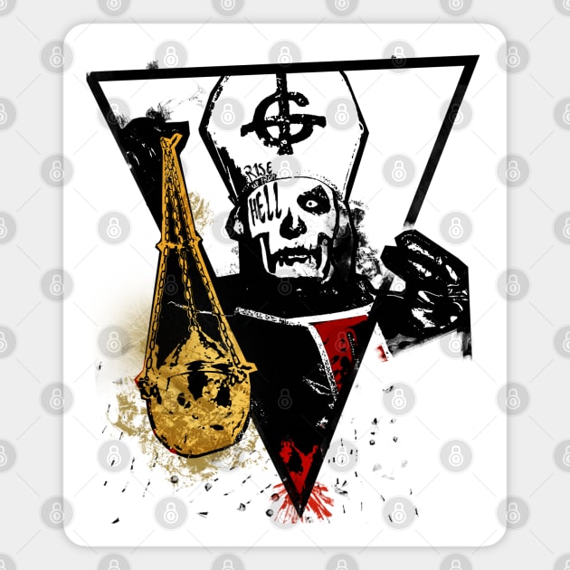 Papa Emeritus I street art - Ghost Bc - Magnet | TeePublic
